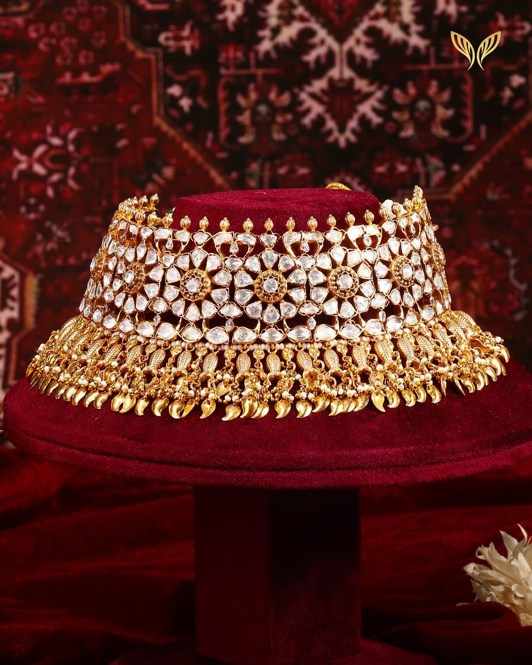 Maharani Kundan Pearl Choker